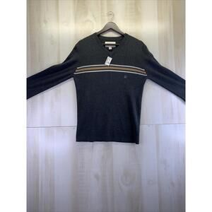 Areopostale Mens Charcoal Gray Knit V Neck Sweater Size M NWT-6791